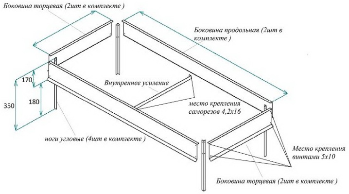 Чертеж грядки из досок